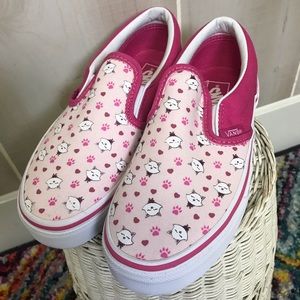 Vans Girls Ditsy Kitty Cat Size 2 Never Worn